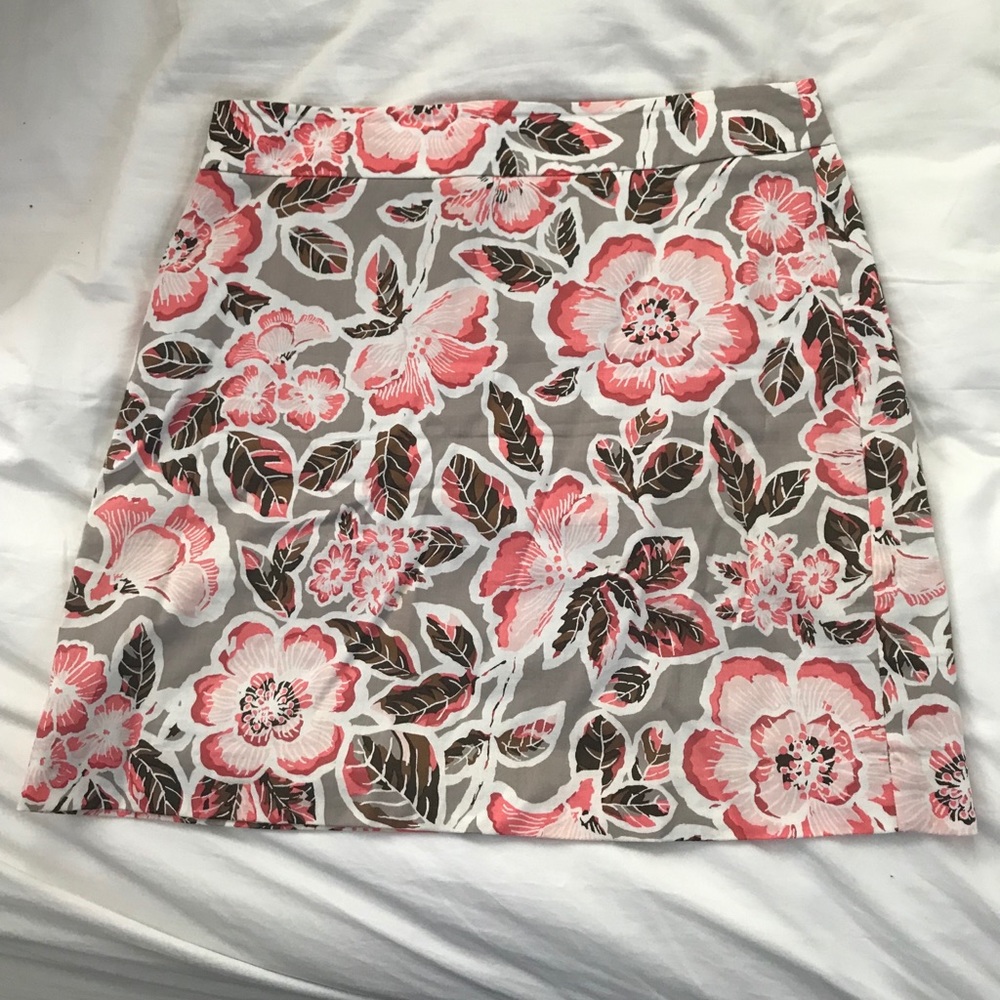 Loft Floral Pencil Skirt